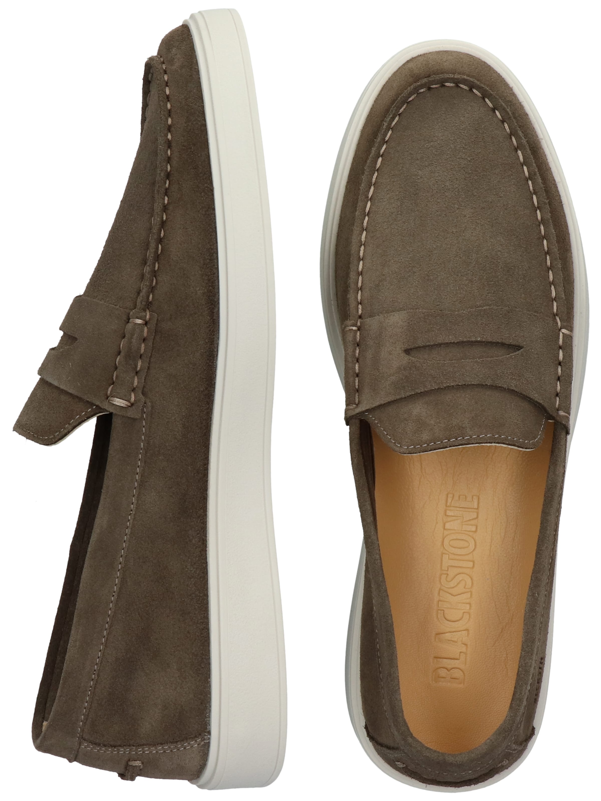 BLACKSTONE Mockasin 'Zuko Enzo DG370' i brun