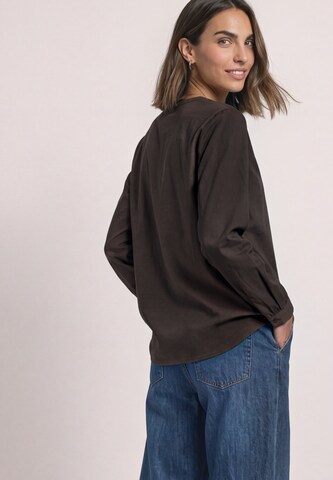 STREET ONE Split Neck Tunika in Braun