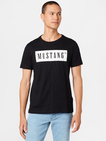 T-Shirt 'Alex' MUSTANG en noir : devant
