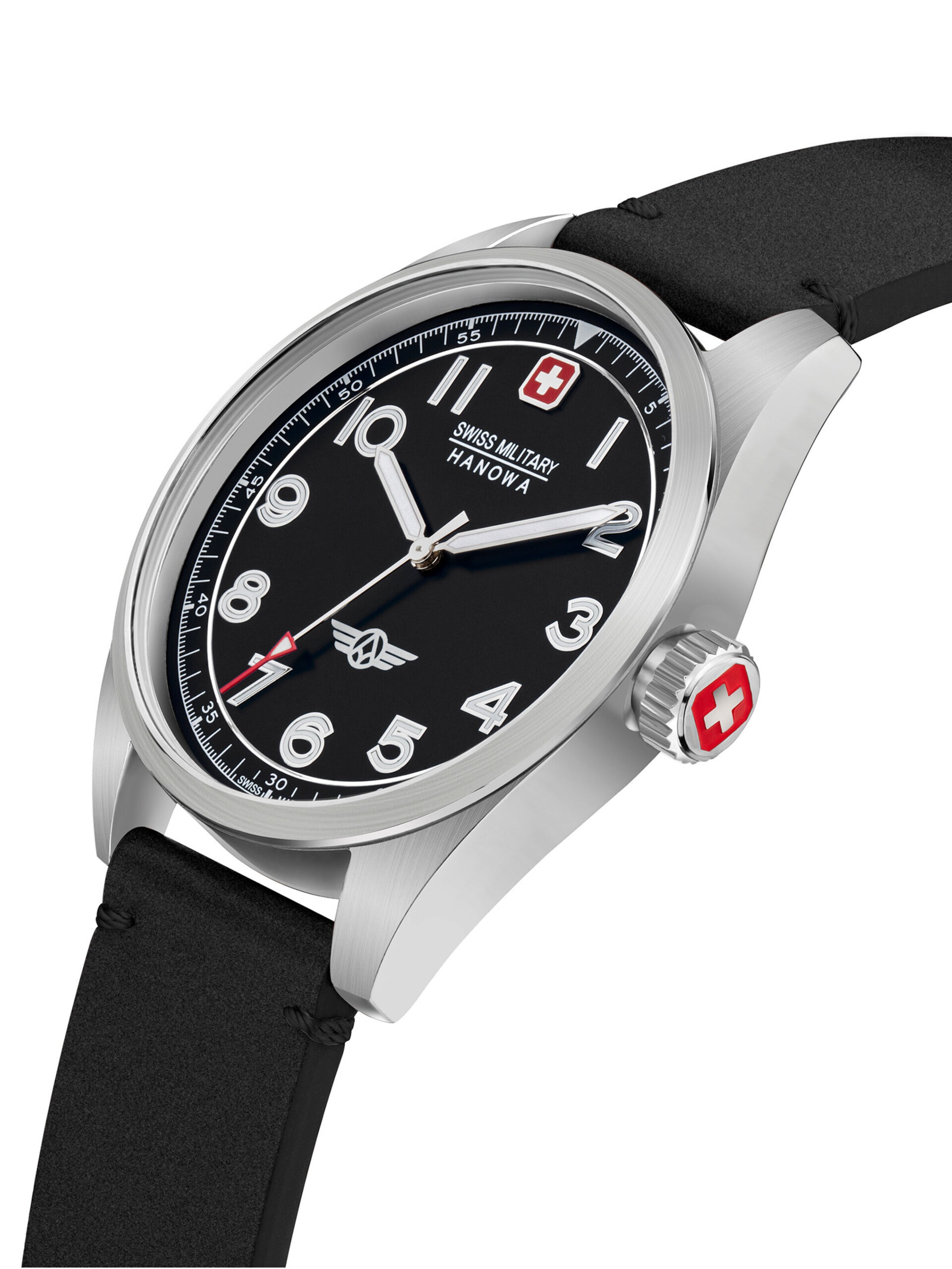 SWISS MILITARY HANOWA Uhr 'Falcon' in Schwarz