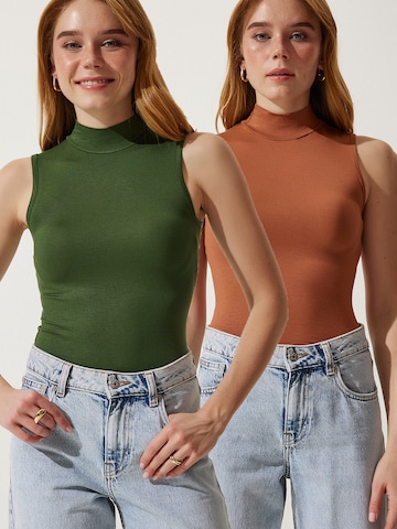 Happiness İstanbul Top - Hnedá: predná strana