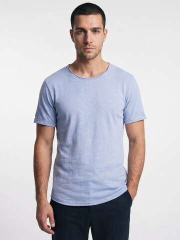 Antargo Shirt 'Basic Open Edge' in Blue