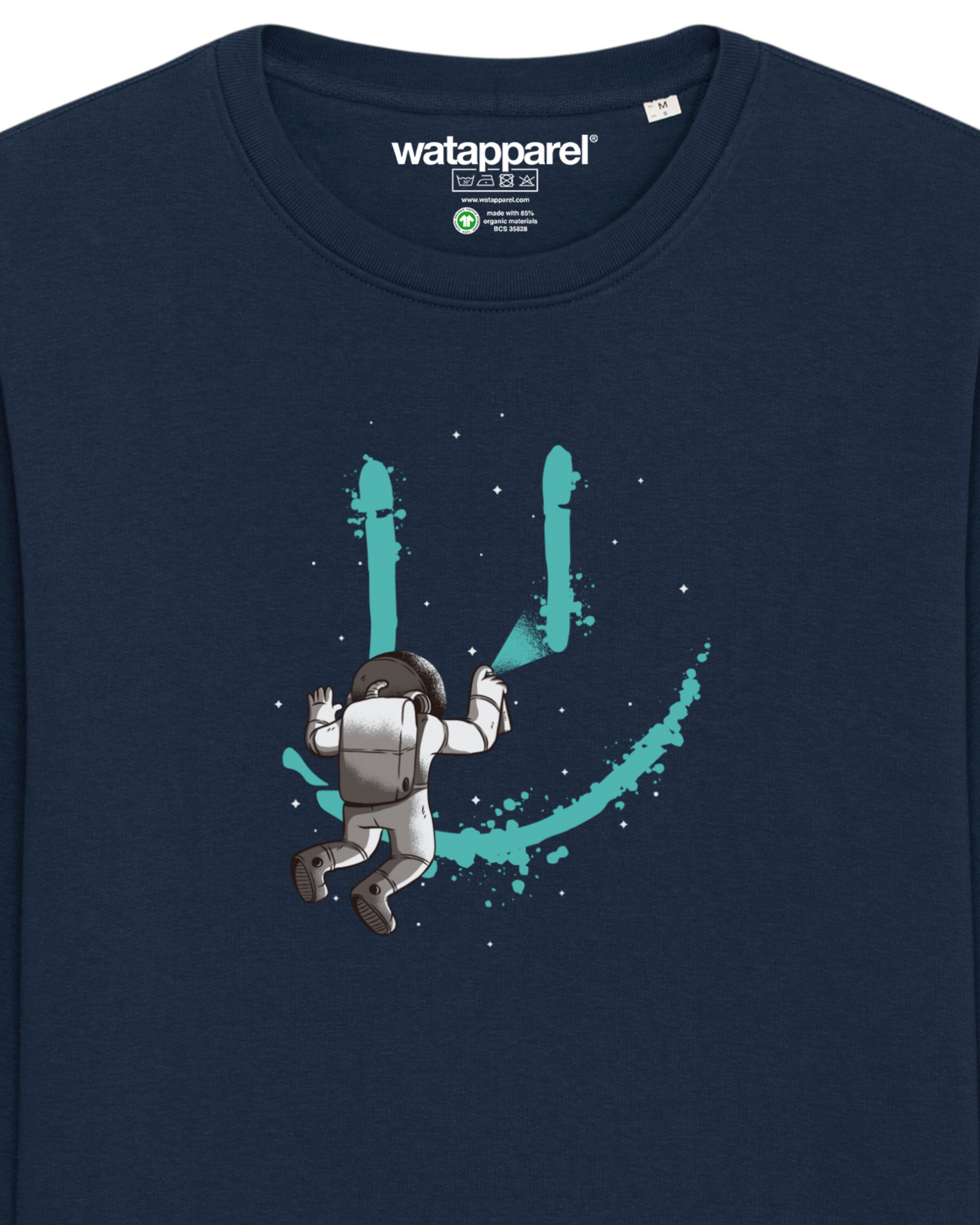 Sweat-shirt ' Graffiti Astronaut ' Watapparel en bleu