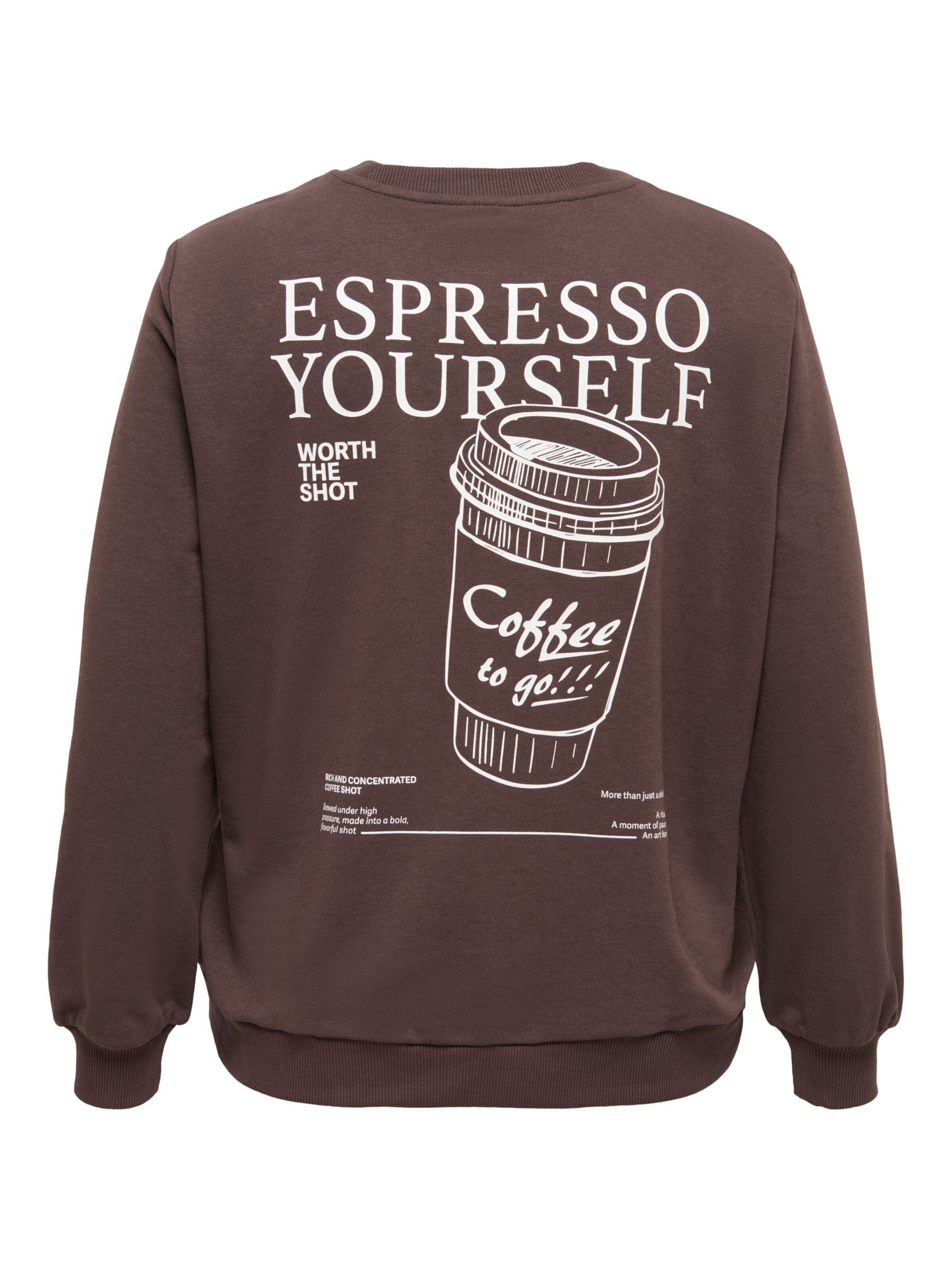 ONLY Carmakoma - Sudadera 'CARSONNY' en marrón: frente