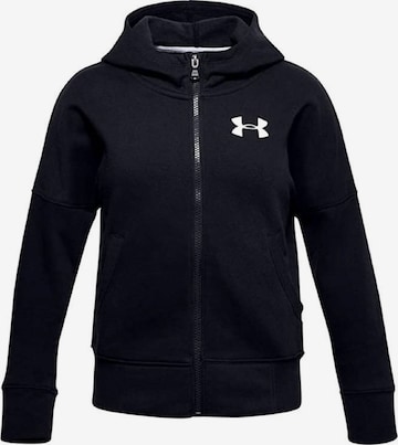 UNDER ARMOUR Athletic Zip-Up Hoodie in Black: front