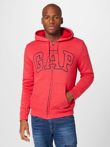 Veste de survêtement GAP en rouge : devant