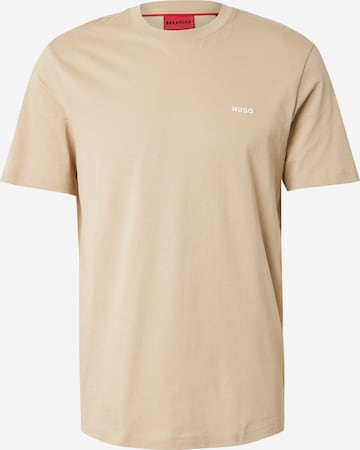 HUGO T-Shirt 'Dero' in Beige: Vorderseite