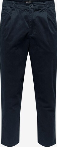 Only & Sons Pleat-front trousers 'Cam' in Blue: front