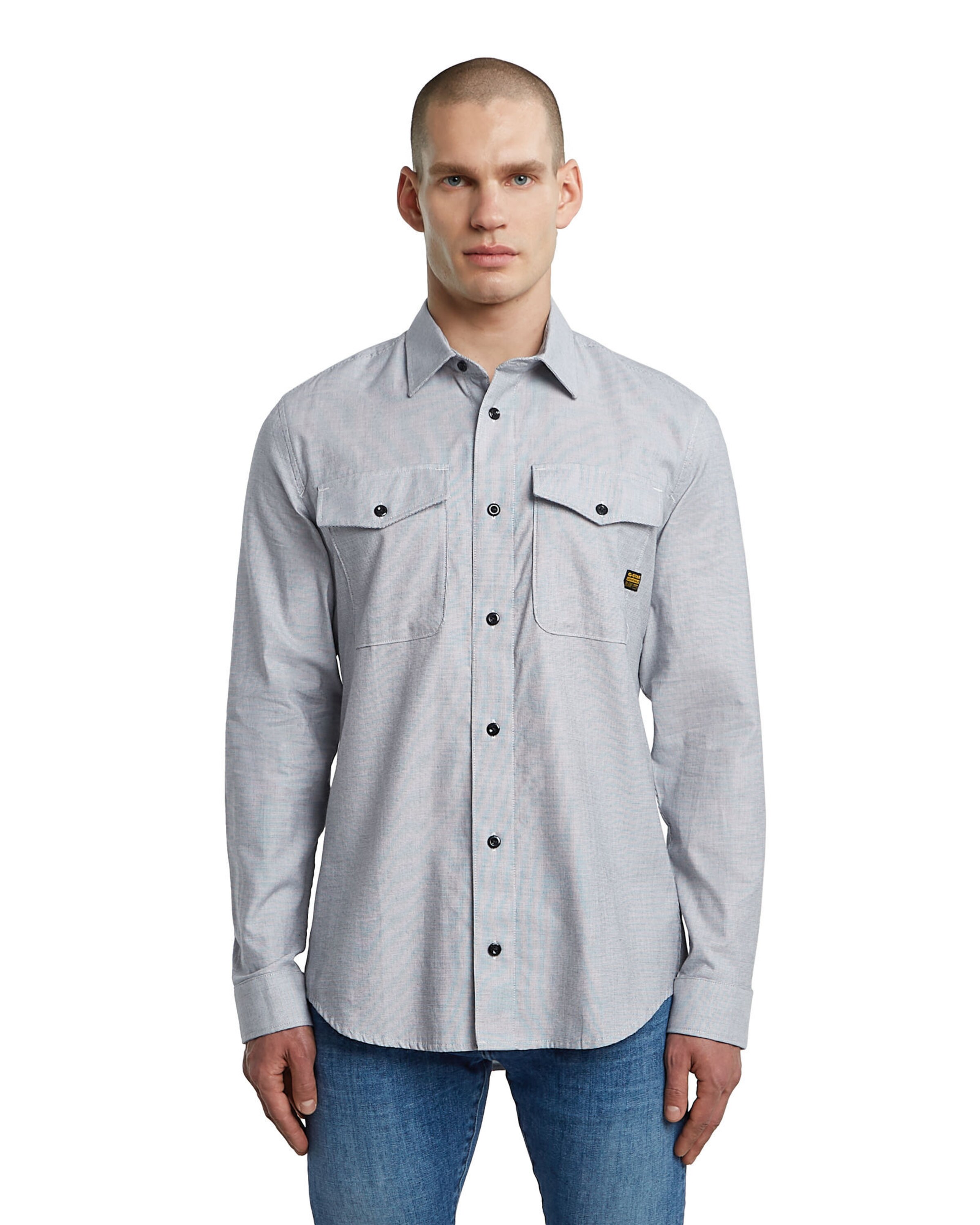 G-STAR Regular Fit Hemd in Blau: Vorderseite