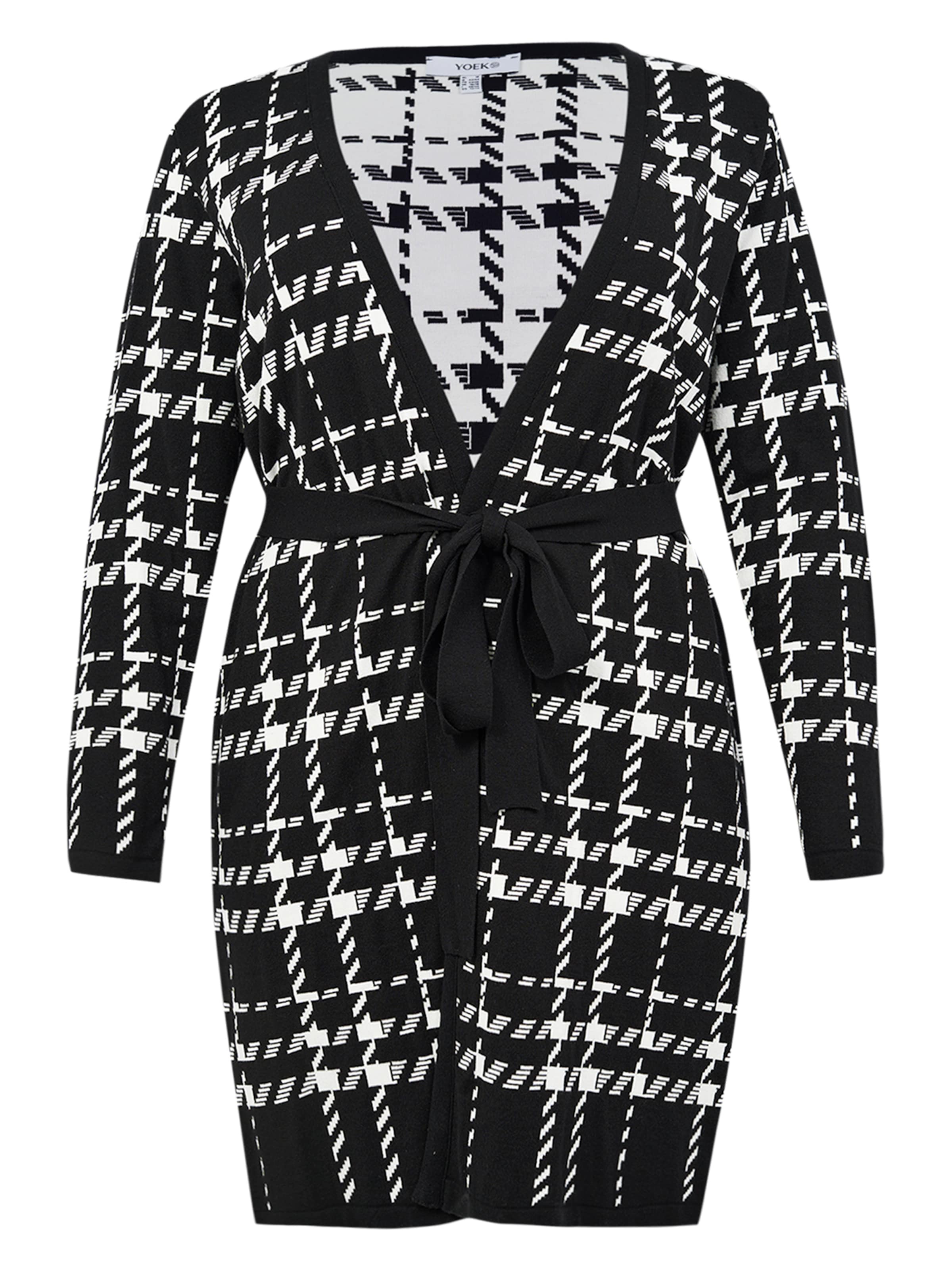 YOEK Strickjacke in Schwarz: Vorderseite