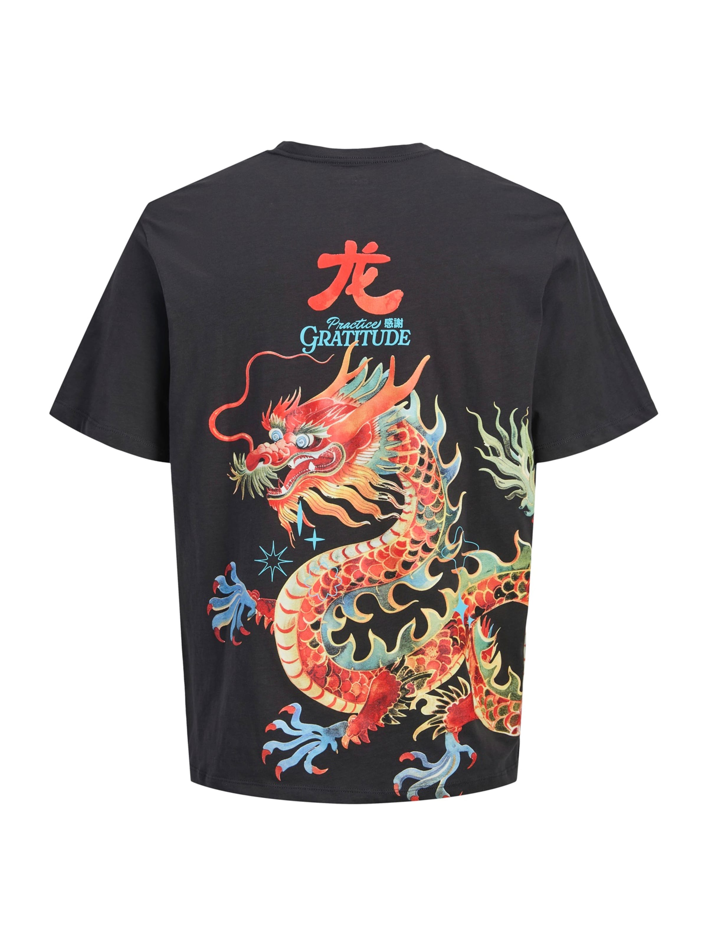 melns Jack & Jones Junior T-Krekls 'JORBig Japan'