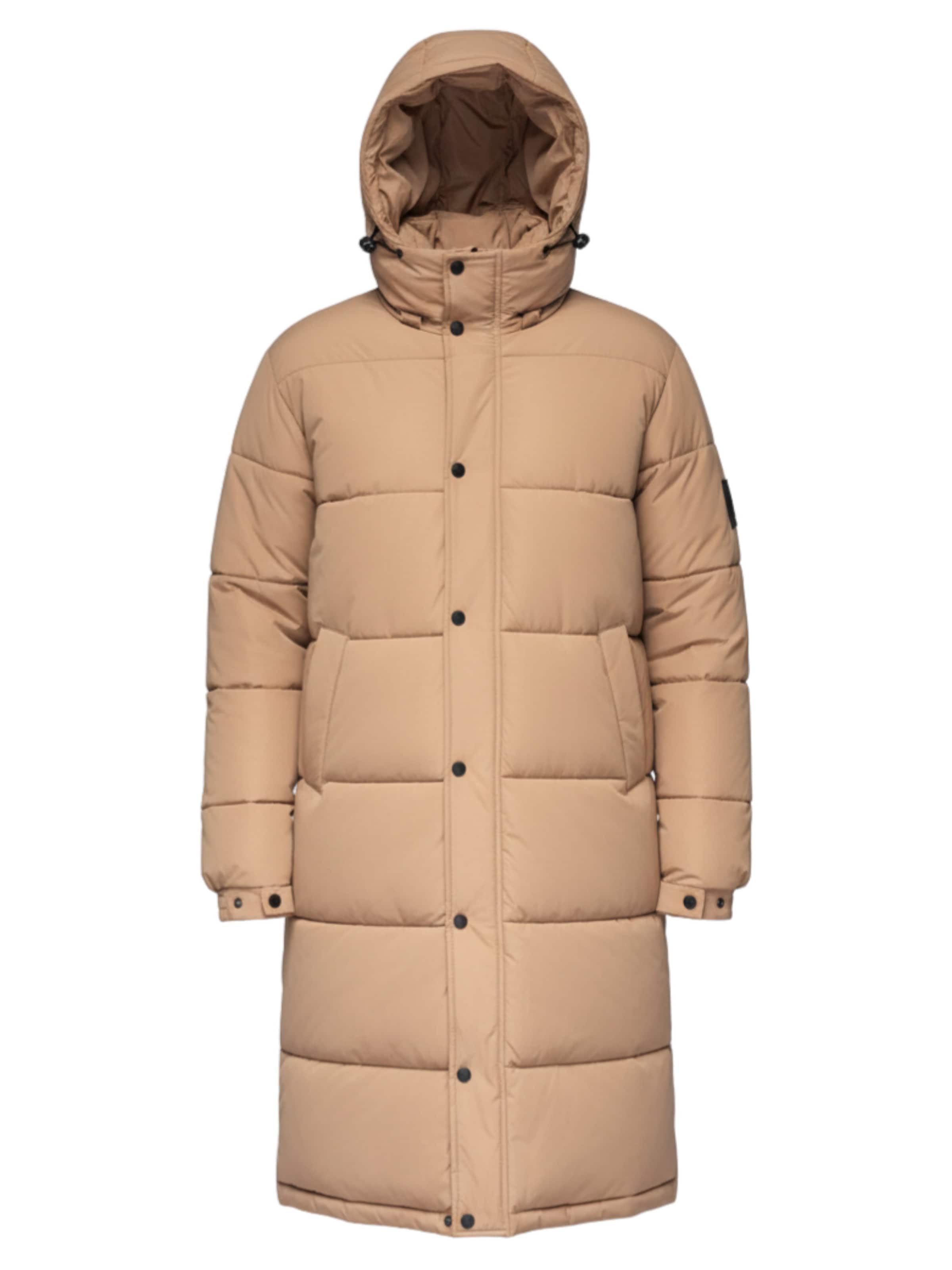 Ombre Winterjas in Beige: voorkant