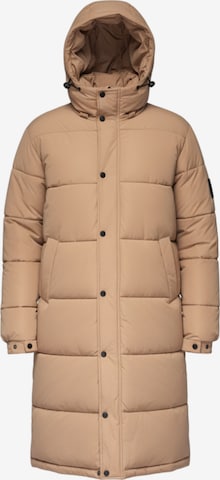 Ombre Winterjas in Beige: voorkant