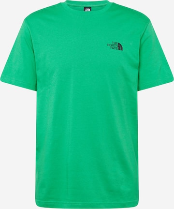 Tricou de la THE NORTH FACE pe verde: față