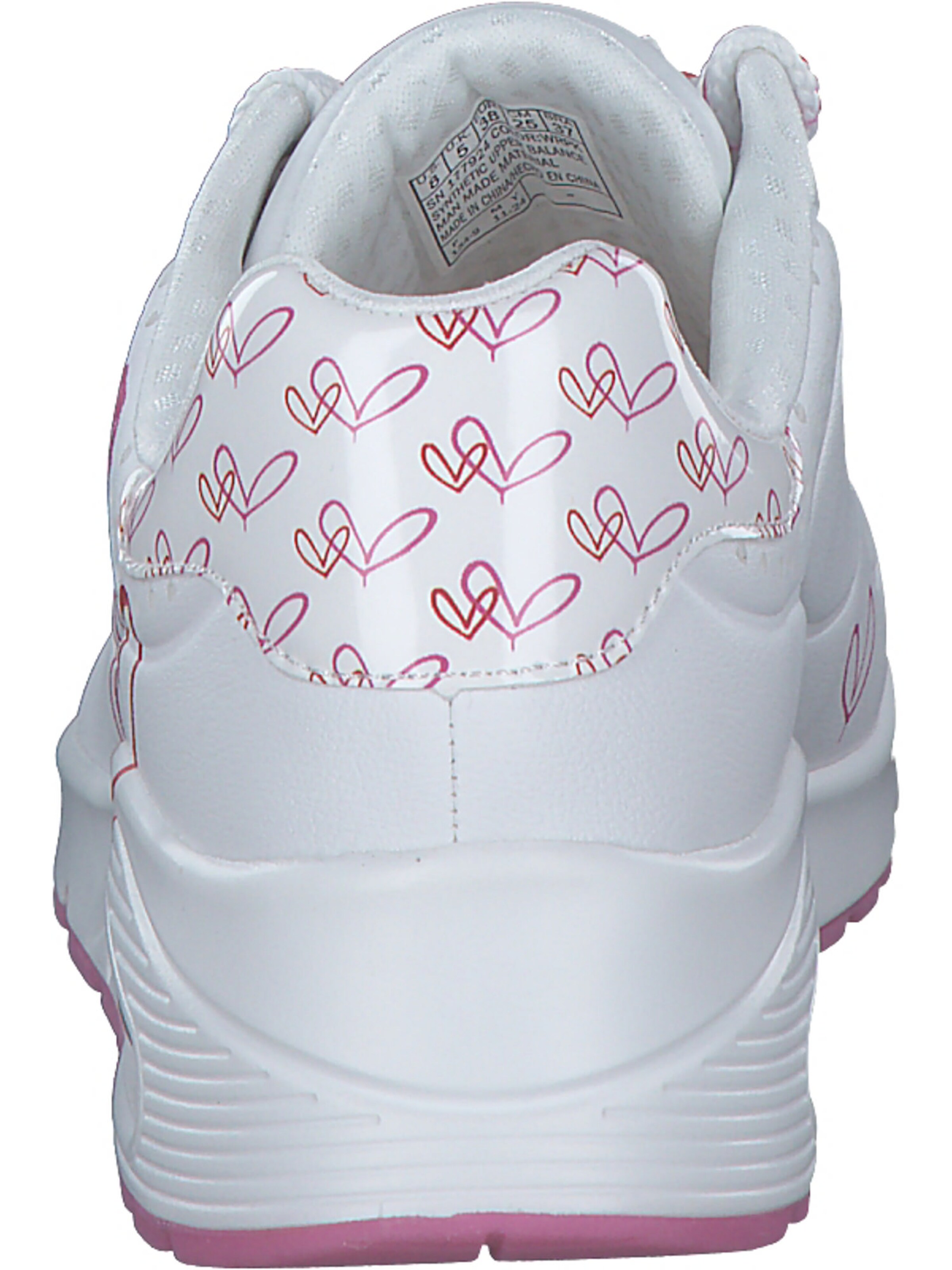 Baskets basses 'Uno - Twin Hearts' SKECHERS en blanc