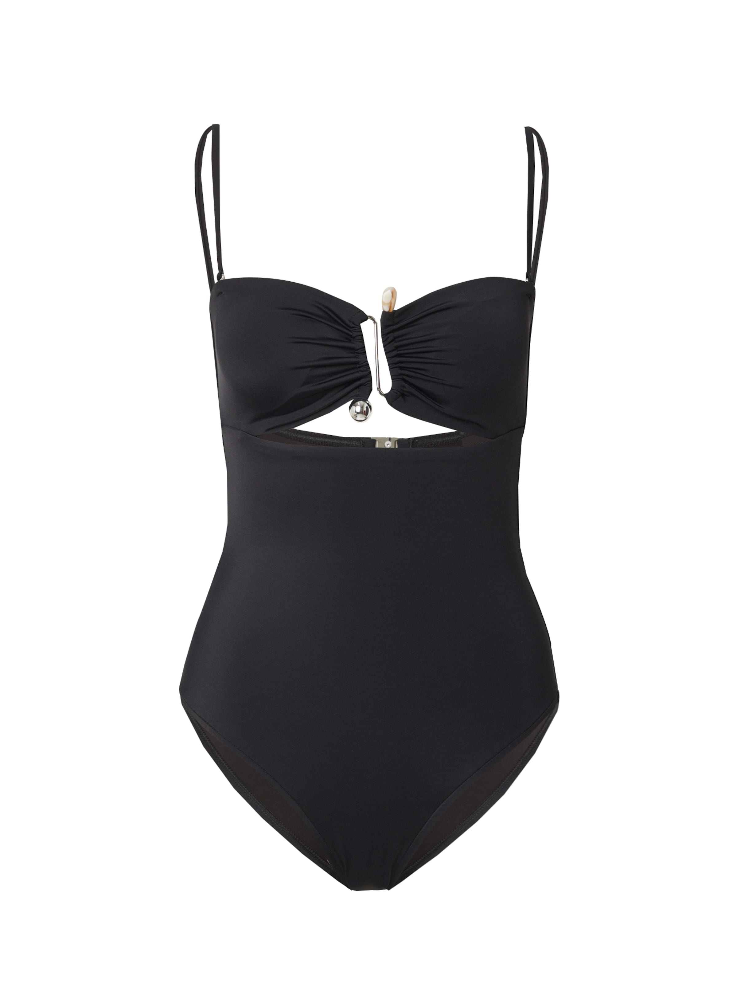 EDITED Balkonetová Plavky 'Yara' – černá: přední strana