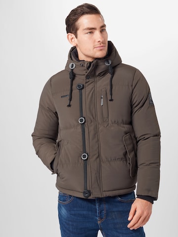 BRAVE SOUL Regular Fit Jacke 'Billy' in Braun: predná strana