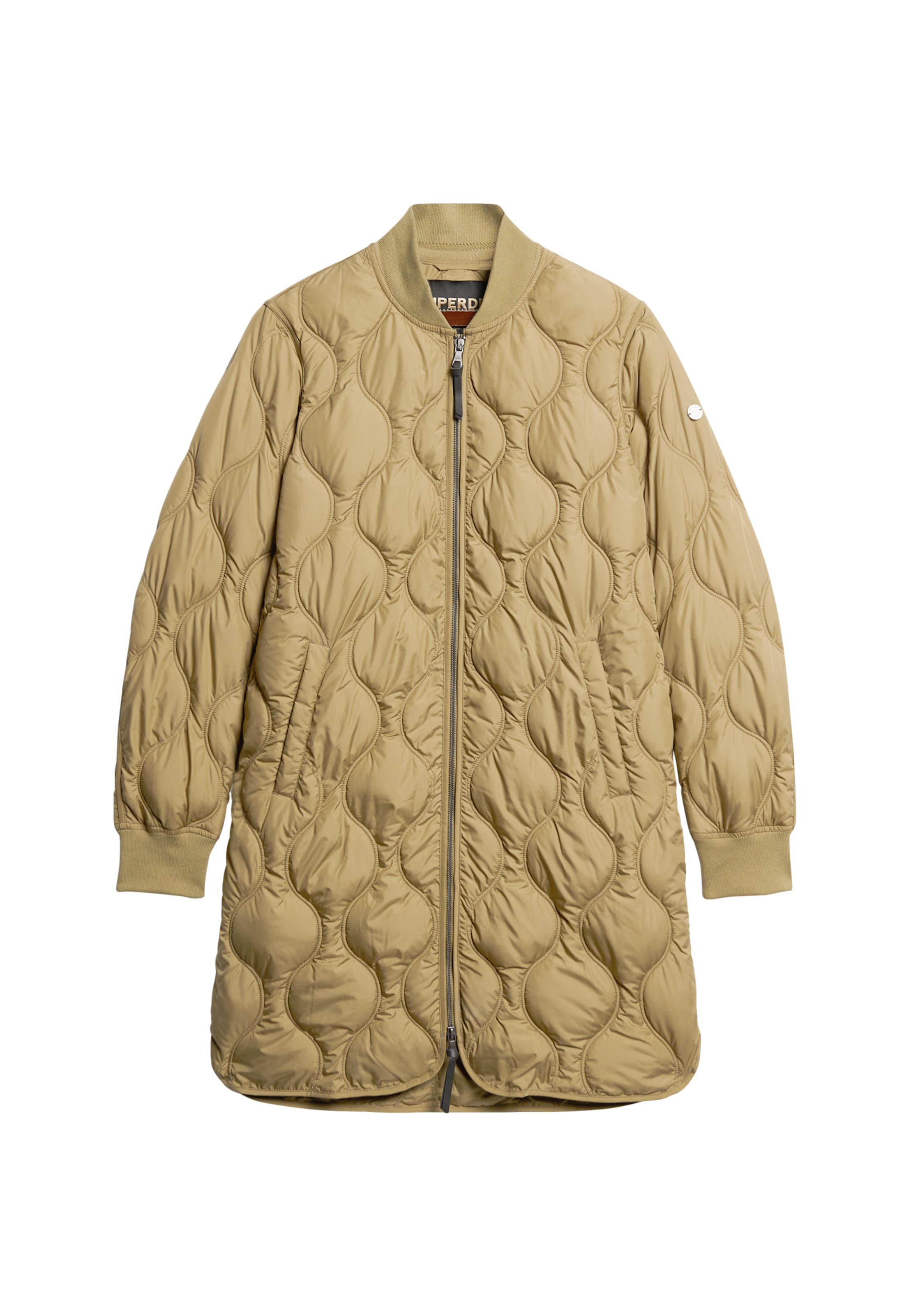 Manteau mi-saison Superdry en vert : devant