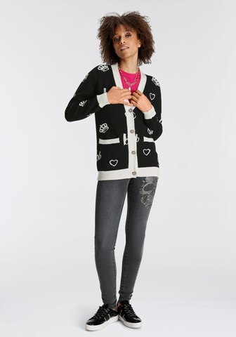 BRUNO BANANI Knit Cardigan in Black