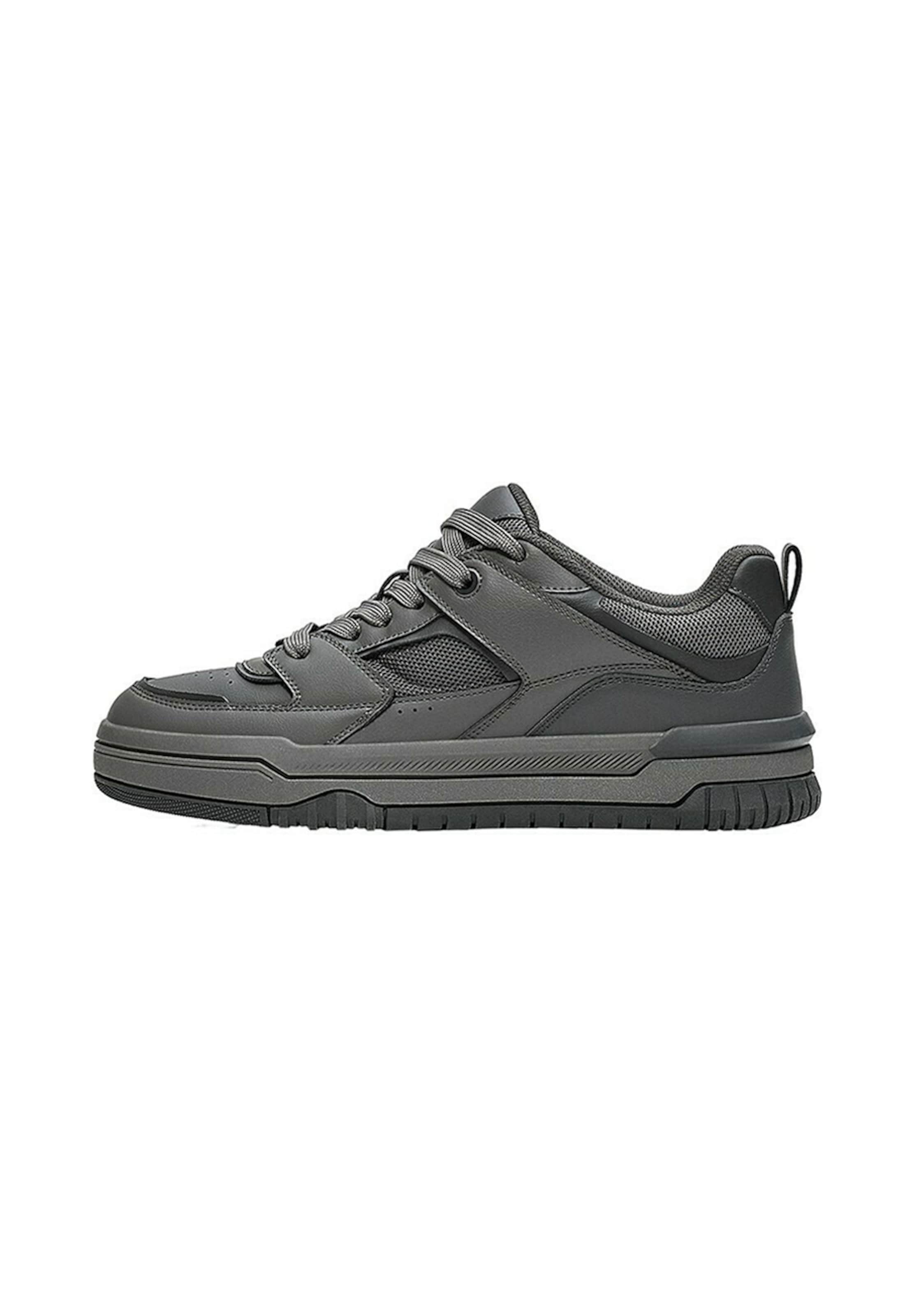 Sneaker low 'BAMBA STREET II' de la Bershka pe gri: față