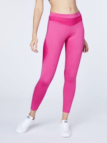 CHIEMSEE Slimfit Sporthose in Pink: predná strana