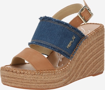 REPLAY Sandalen met riem in Bruin: voorkant