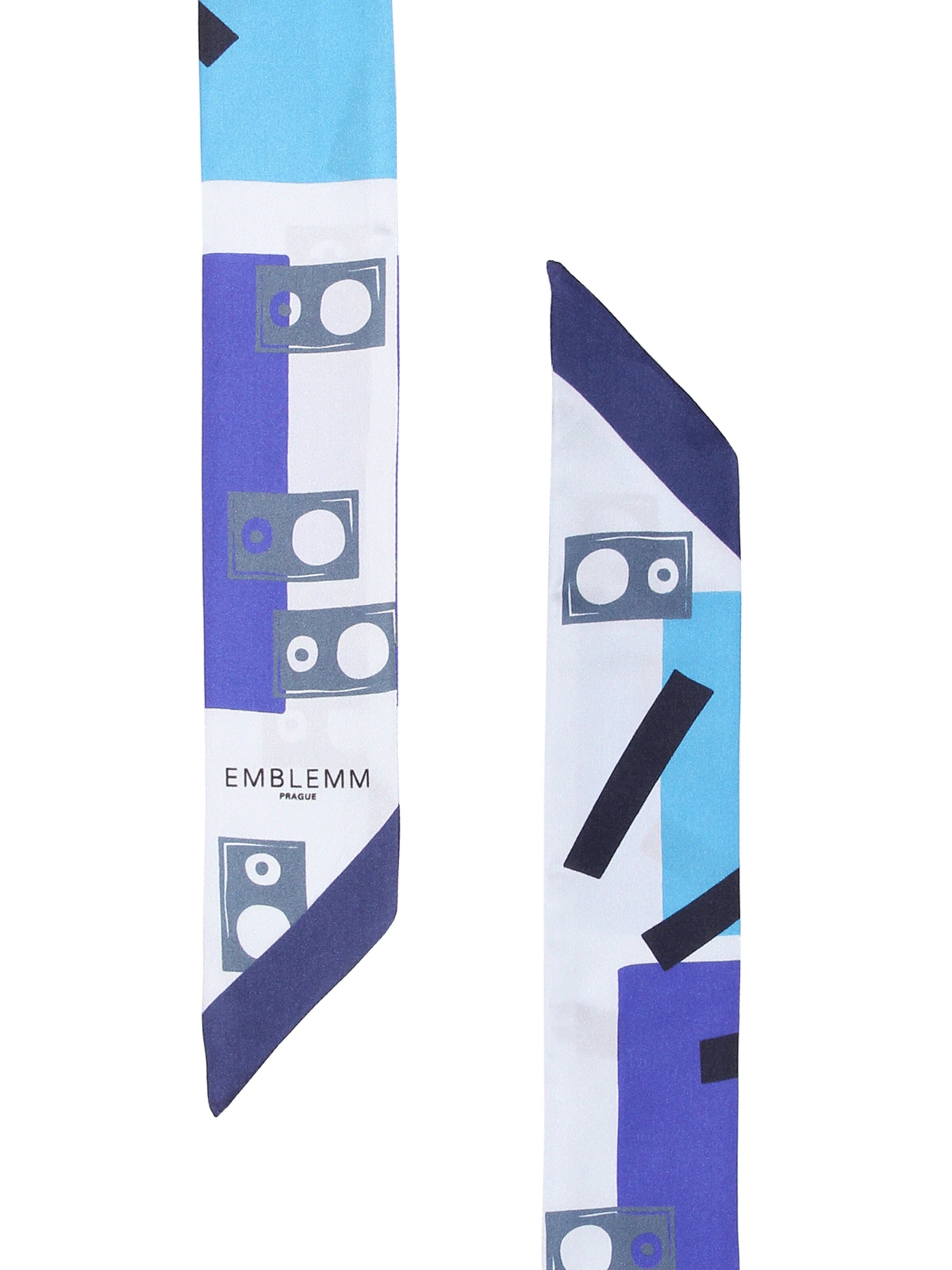 EMBLEMM Scarf 'Soundwave' in Blue
