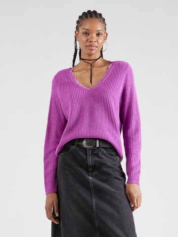 VILA Sweater 'LOU' in Purple: front