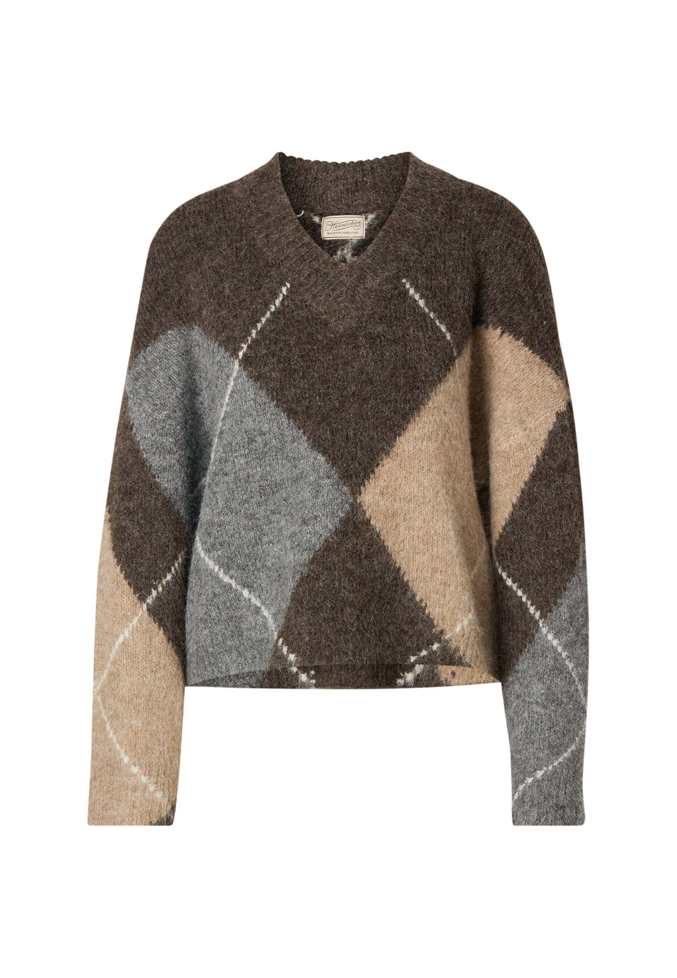 Pull-over 'Floralin' Herrlicher en marron : devant