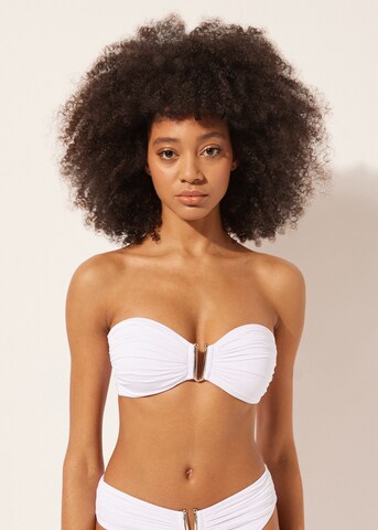 CALZEDONIA Bandeau Bikini 'TIMELESS DIVA' in Weiß: Vorderseite