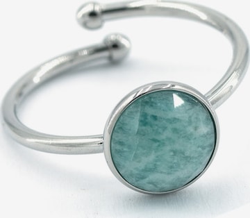 Sergio Engel Ring 'Beach Ring 01 Edelstahlring mit Naturstein-Cabouchon' in Grün: Vorderseite