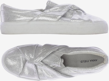 Anna Field Flats & Loafers in 40 in Silver: front