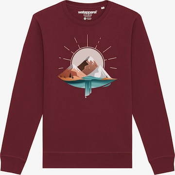 Watapparel Sweatshirt ' Sunrise & Lake ' in Rood: voorkant