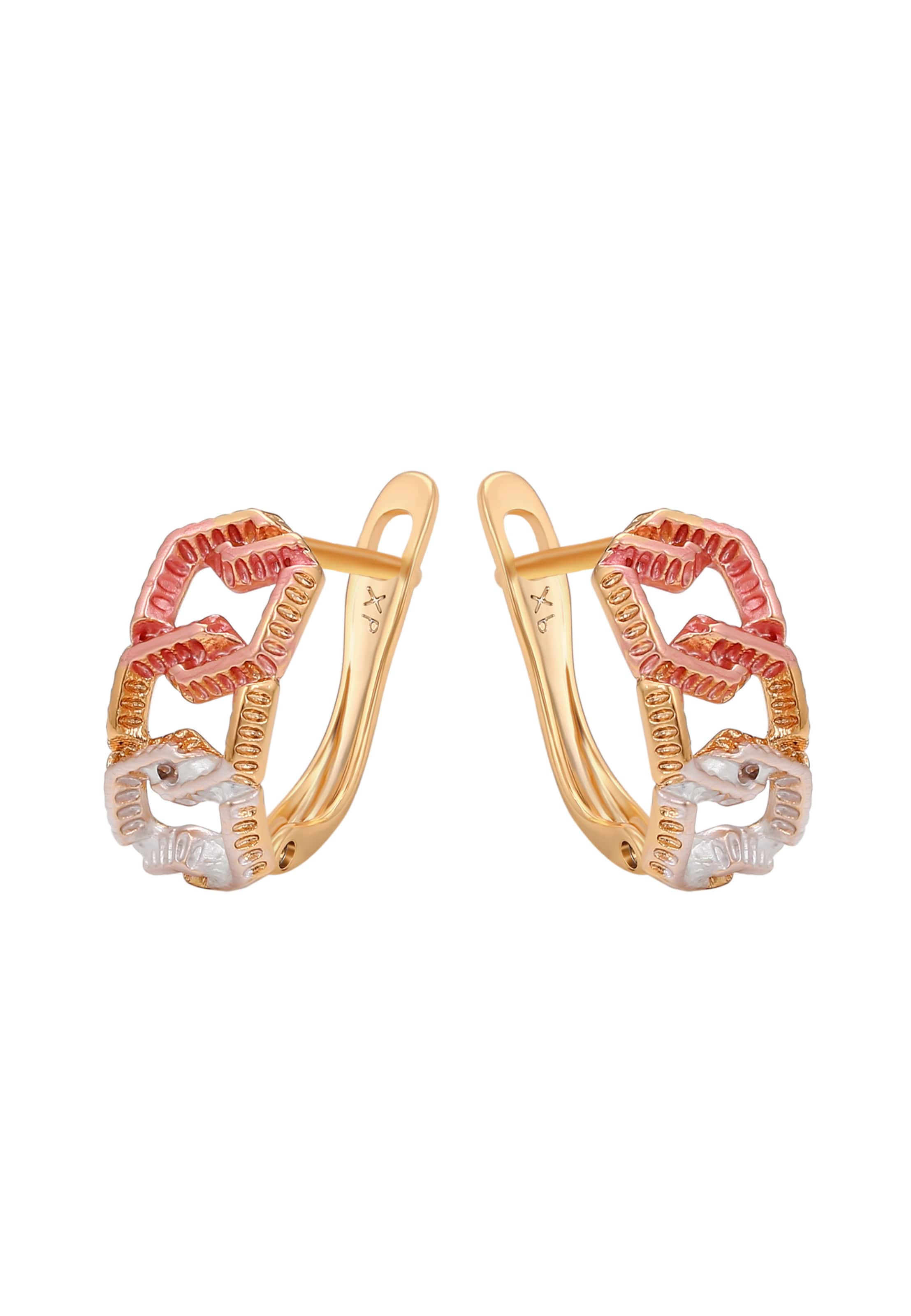 Boucles d'oreilles Gaya en or : devant