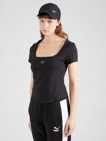 T-shirt fonctionnel Reebok en noir : devant