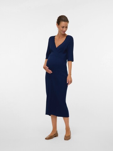 MAMALICIOUS Трикотажное платье 'MLELISA' в Синий: спереди