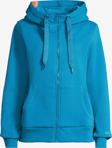 salzhaut Sweat jacket 'SÖÖTE' in Blue: front