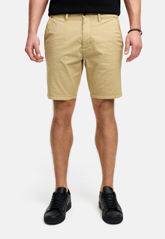 INDICODE JEANS Regular Shorts 'Hutchico' in Beige: Vorderseite