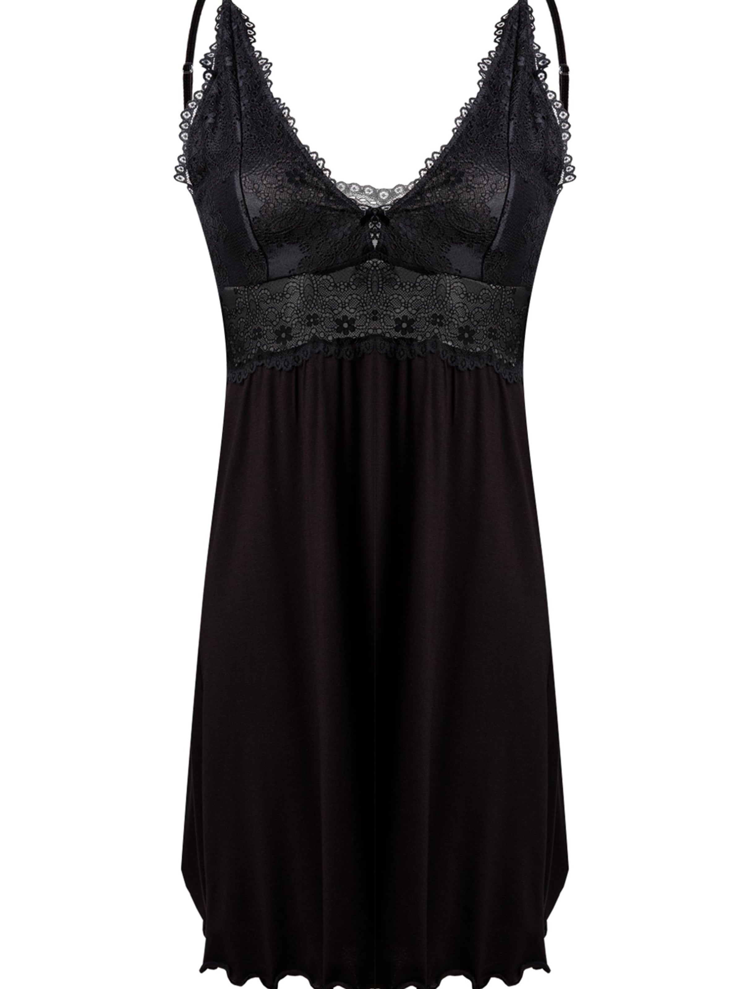 Vivisence Negligée '2041' in Schwarz: Vorderseite