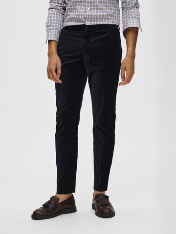 Coupe slim Pantalon SELECTED HOMME en bleu : devant