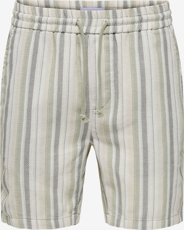 Only & Sons Regular Trousers 'ONSTrev' in Green: front