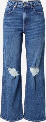 Wide Leg Jean 'Juicy' ONLY en bleu : devant