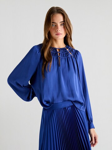 Scalpers Blouse 'Saten' in Blauw