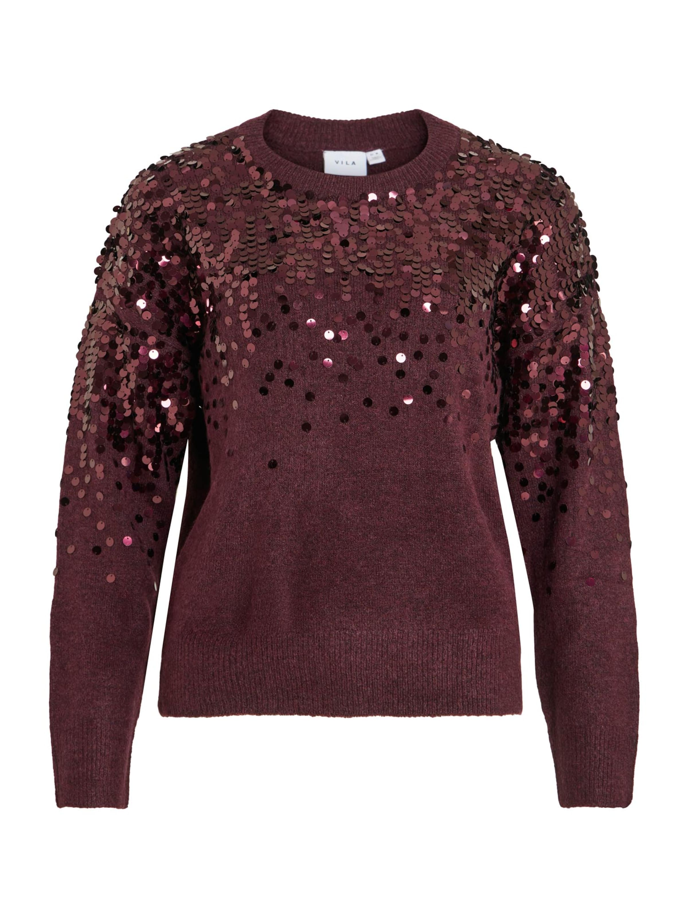 VILA Sweater 'SIQUIN' in Purple: front