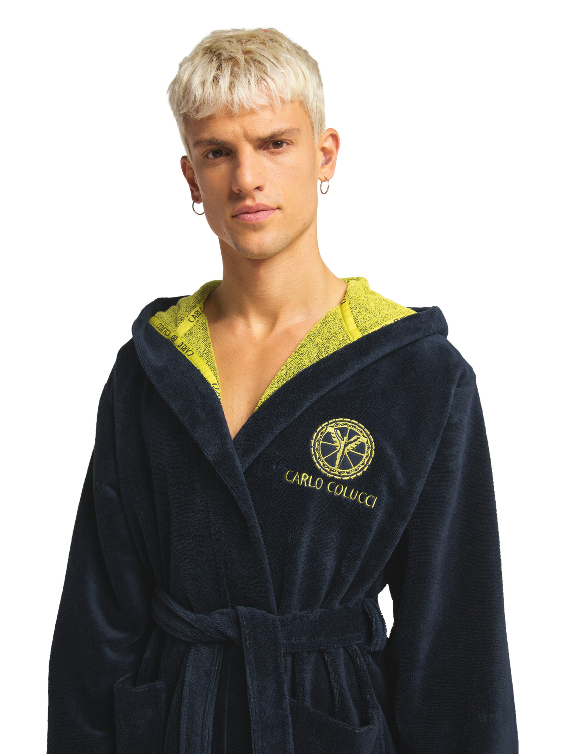 Carlo Colucci Bademantel 'Como' in Blau