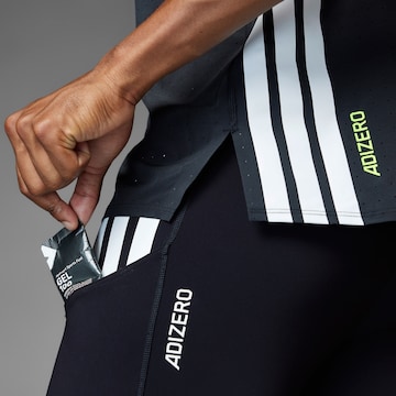 Skinny Pantalon de sport 'Adizero' ADIDAS PERFORMANCE en noir
