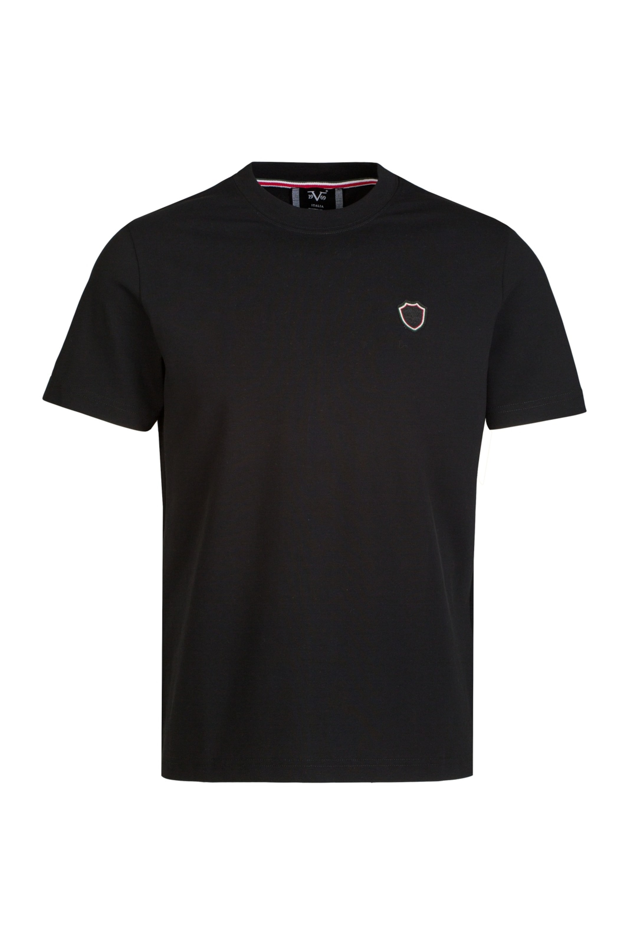 19V69 ITALIA Shirt 'Rafael Flag' in Grey / Red / Black / White, Item view