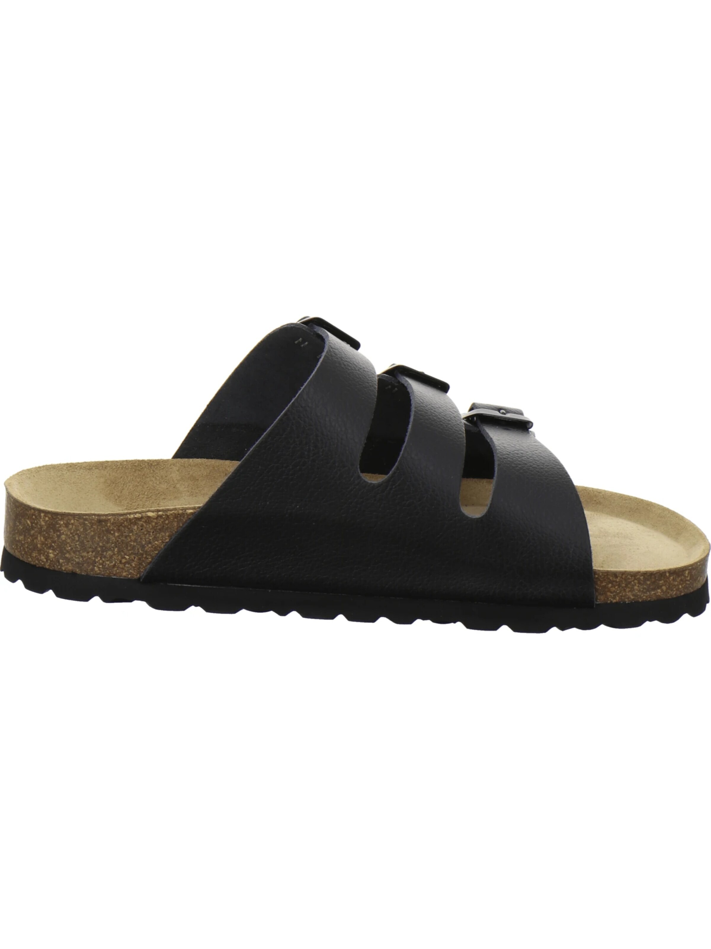 AFS-Schuhe - Zapatos abiertos 'Pantoletten Damen Dreischnaller schwarz' en negro
