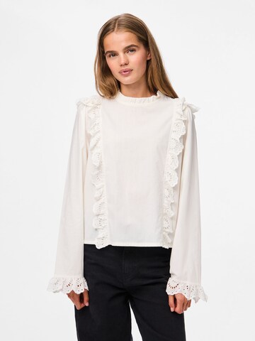 Chemisier PIECES en blanc : devant