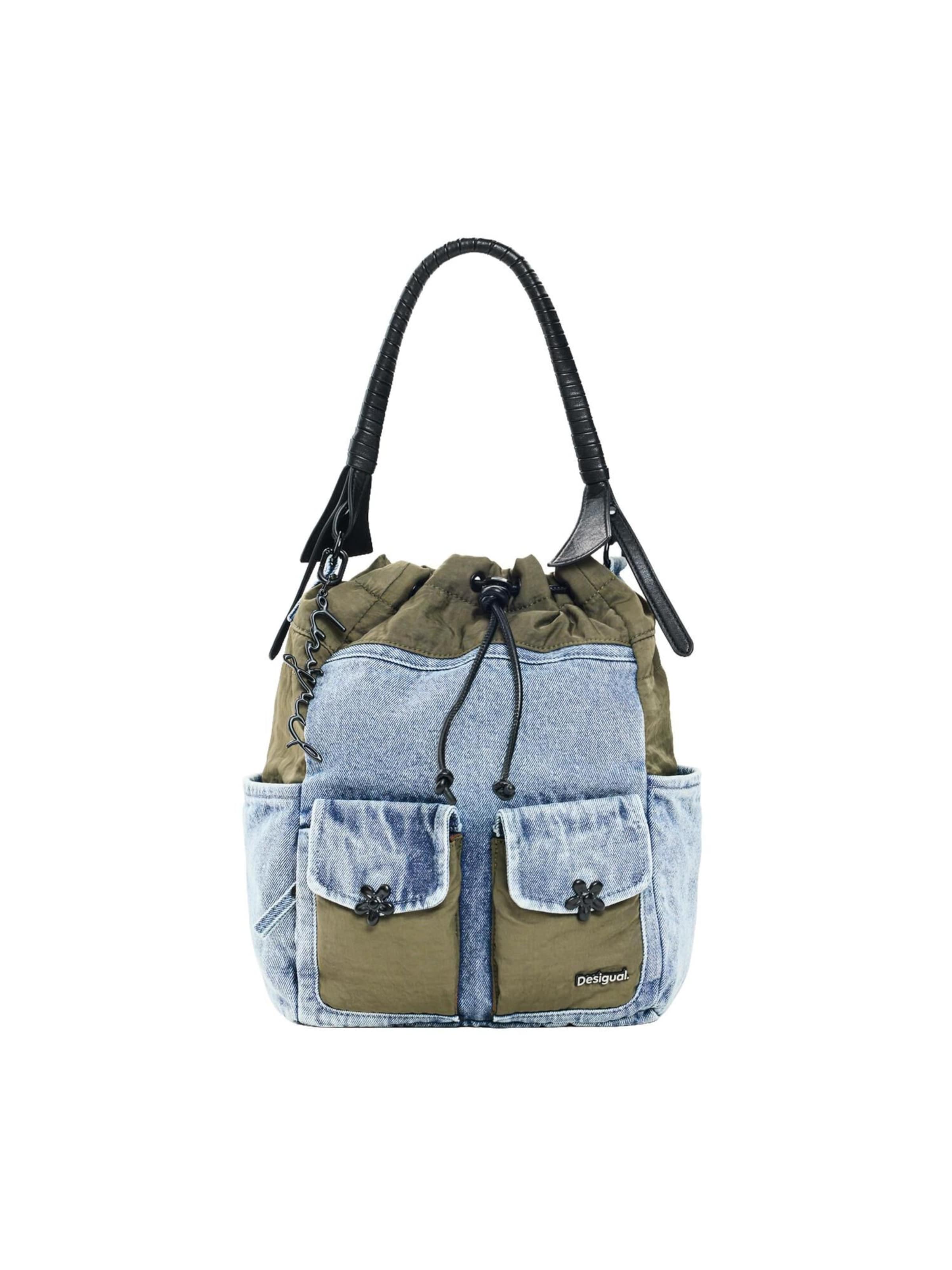 Geantă tip sac de la Desigual pe albastru: față